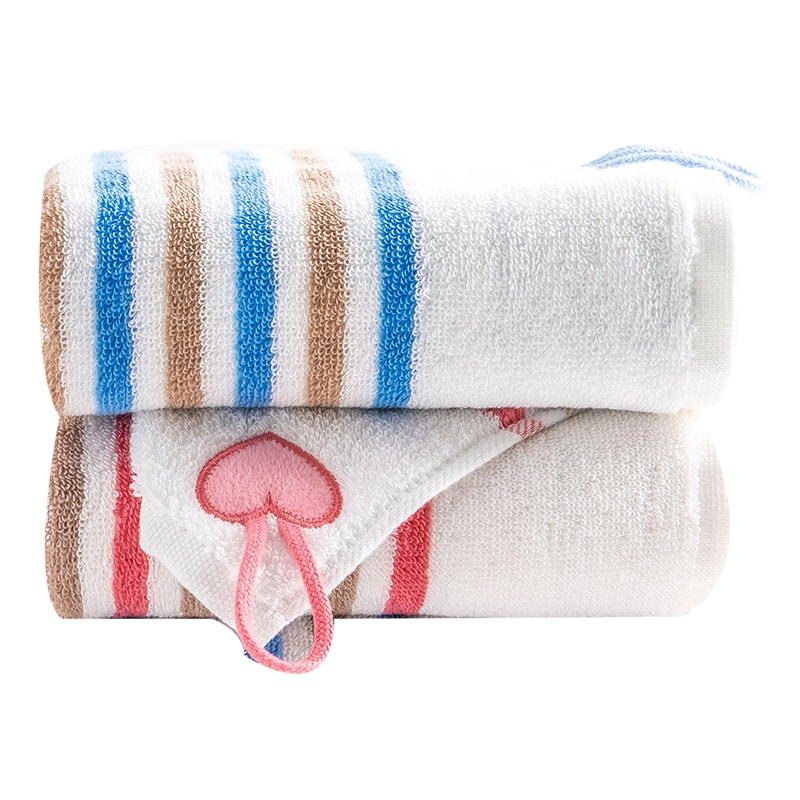 孚日(SUNVIM)洁玉A类无荧光梦之旅纯棉条纹毛巾挂巾2条装