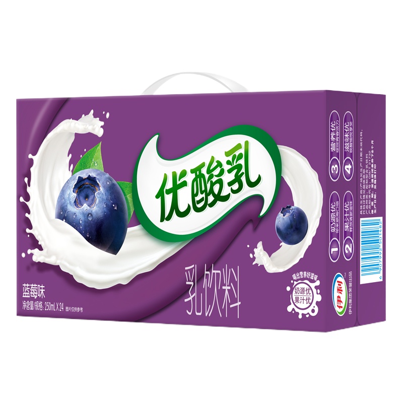 伊利 优酸乳 蓝莓味 250ml*24