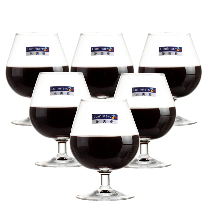 Luminarc法国(ARC)乐美雅红酒杯高脚杯干邑白兰地杯玻璃酒杯酒具套装250ML (六只装)12148非一次性使用