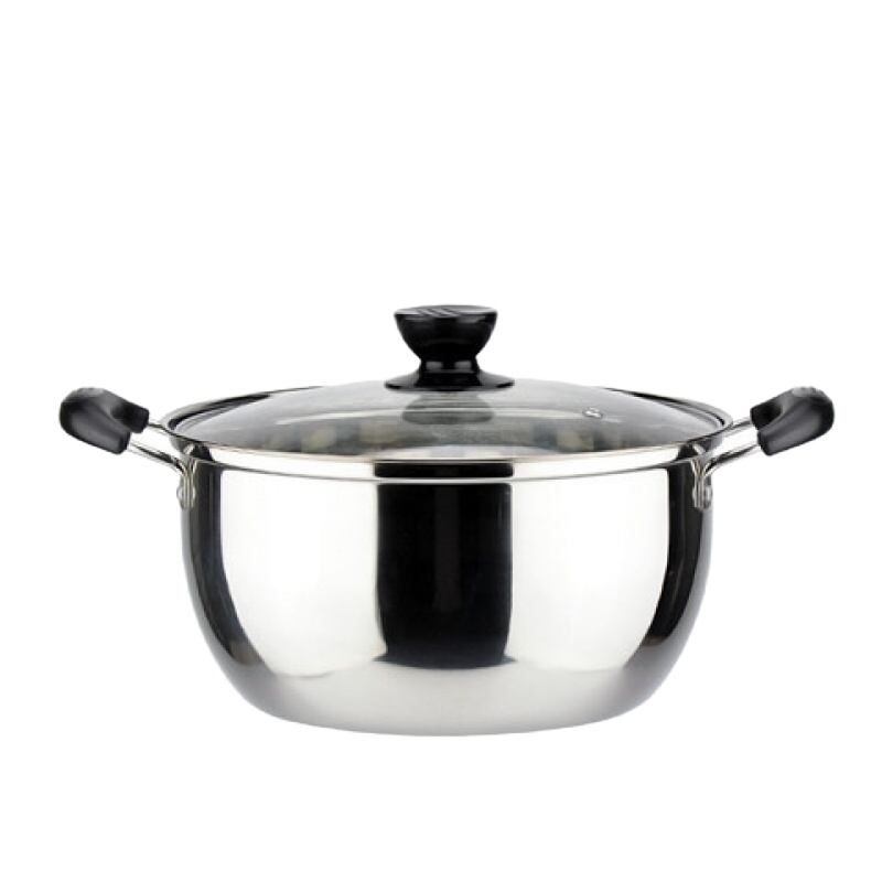 双耳汤锅不锈钢锅具多用迷你小锅子热奶锅电磁炉炖锅加厚家用 18cm汤锅