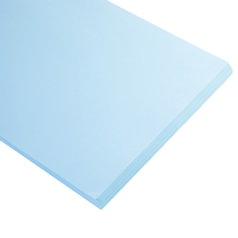 得力A4浅蓝色复印纸 彩色打印纸手工折纸卡纸 80g100张/包 7757