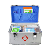 14寸空箱含肩带 家用医药箱多层药品收纳箱铝合金急救箱套装儿童药箱家庭医疗箱