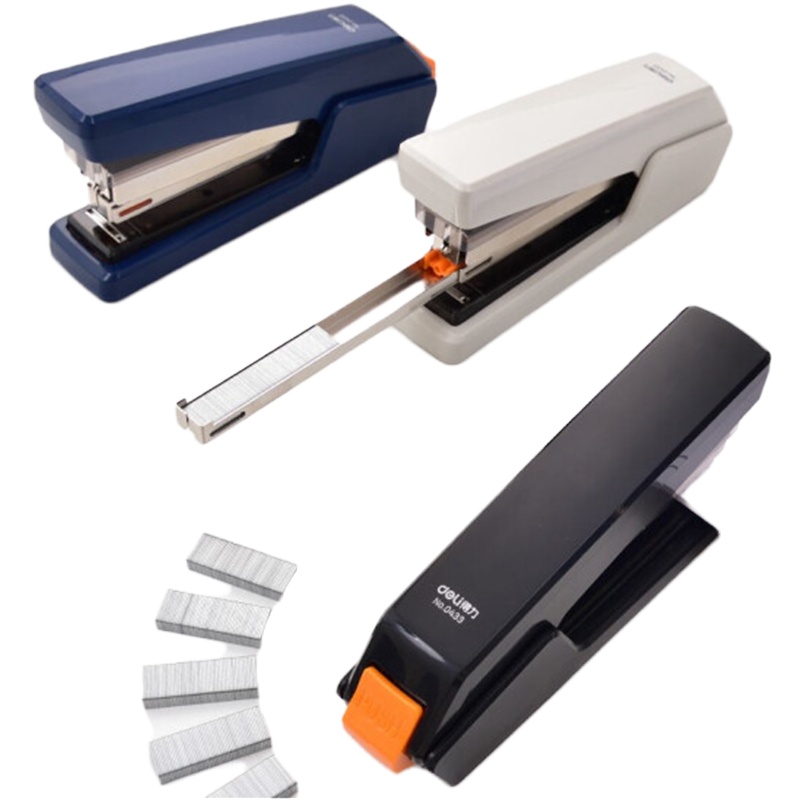 得力0433省力平钉订书机 灰色 / 黑色