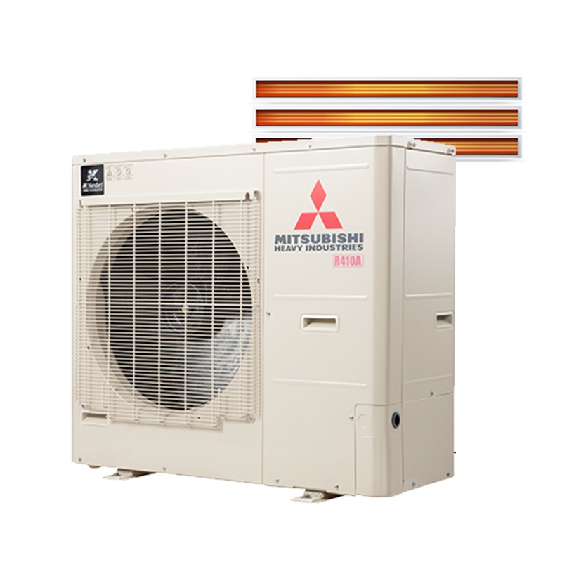 MITSUBISHI三菱重工4匹一拖三家用中央空调KX6进口多联机分体直流变频风管机