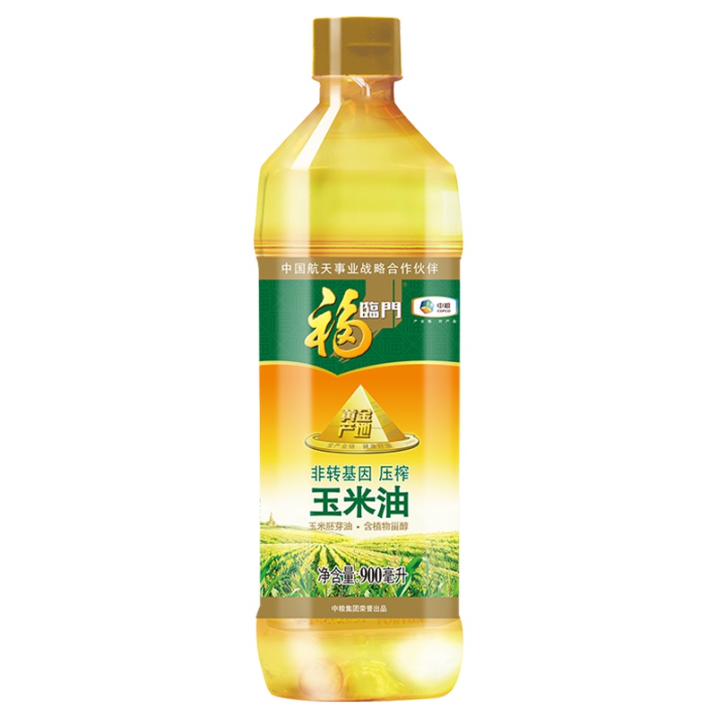 福临门黄金产地非转基因玉米油900mL