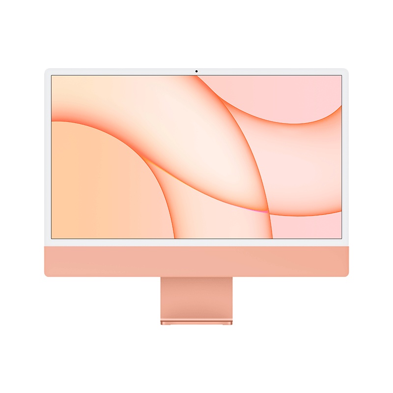 2021新款 Apple iMac 24英寸 一体机电脑 M1芯片 8GB 512GB SSD 4.5K屏 橙色