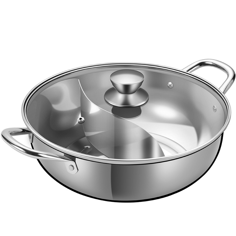 炊大皇(COOKER KING)双味不锈钢鸳鸯火锅HG36SW 36cm