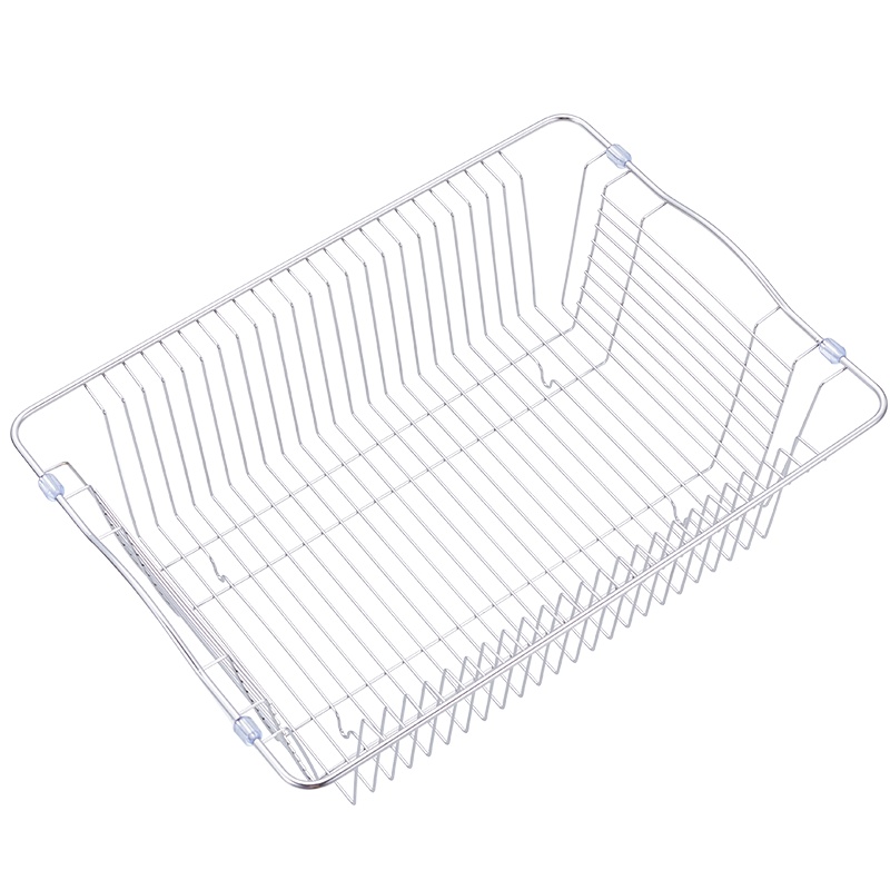 优勤厨房水槽洗碗池沥水架洗菜盆伸缩沥水篮304不锈钢水池洗菜篮漏水