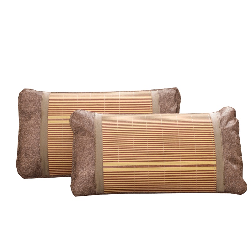 北极绒(Bejirog) 凉席枕套夏季竹枕芯套冰丝枕套夏天不夹头发 竹席枕头套