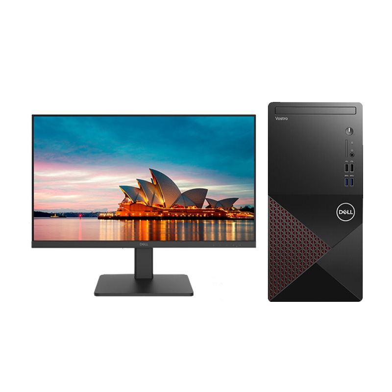 戴尔(DELL)V3881-14N8R(i5-10400/4G内存/1T机械+256G固态/集成显卡)定制②+D2721H-27英寸显示器
