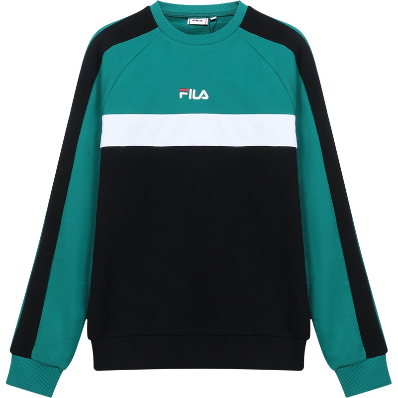 FILA 斐乐 男士 棉/聚酯纤维圆领长袖卫衣运动衫 687986