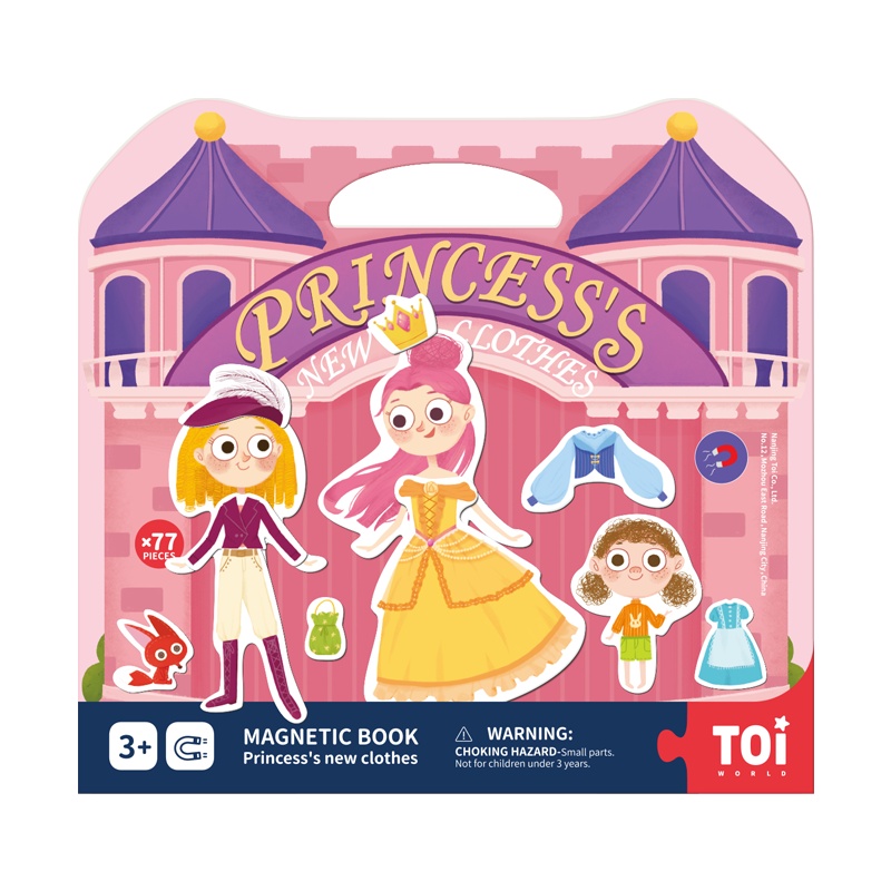 TOI图益儿童早教磁力拼图手提磁力书公主的新衣 3d立体场景磁贴换装早教玩具3-4-5-6岁+男孩女孩生日六一礼物