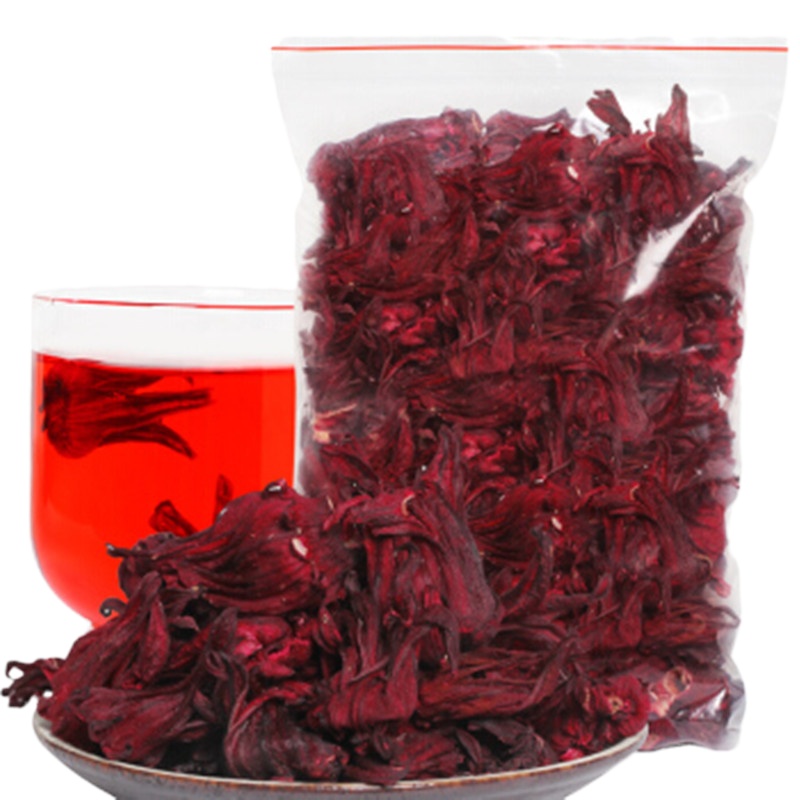 玛丽说 洛神花茶玫瑰茄干花茶云南洛神花果茶叶洛神花干天然花草茶500g实惠装