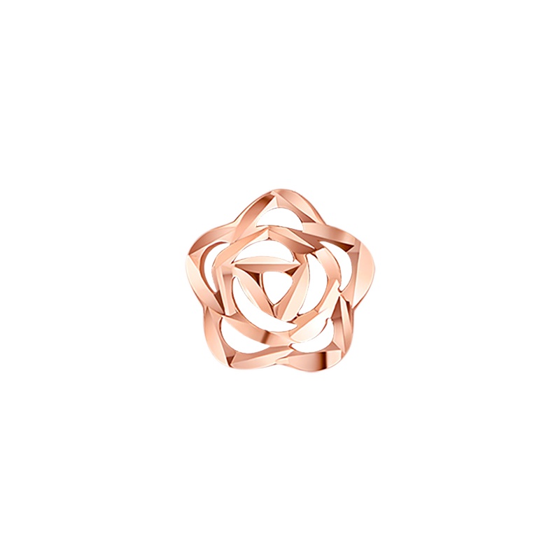 ZHAO LIANG兆亮珠宝 18K金吊坠女款彩金挂坠紫金玫瑰金K金坠子au750吊坠蔷薇