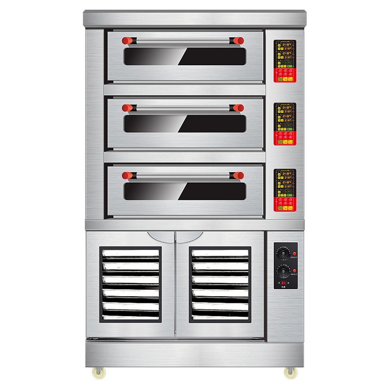 世麦（WORWHEAT）双层商用电烤箱组合发酵箱烘箱上烤下醒一体机蛋糕面包披萨焗炉私房烘焙大型二层四盘+醒发箱盘烤炉