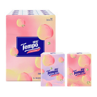得宝(Tempo) 浅桃一刻手帕纸 迷你4层7张*36包(新旧包装交替发货)