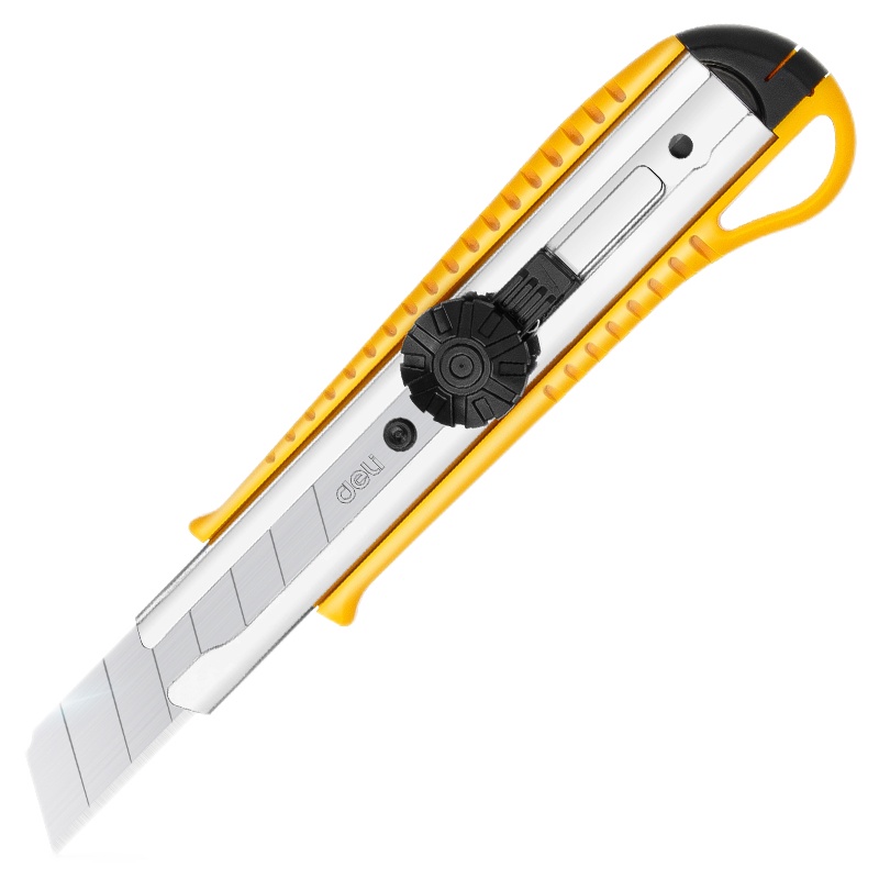 得力(deli) 裁纸刀 大号美工刀 有挂绳孔 办公用品 颜色随机2把 塑料外壳 2001