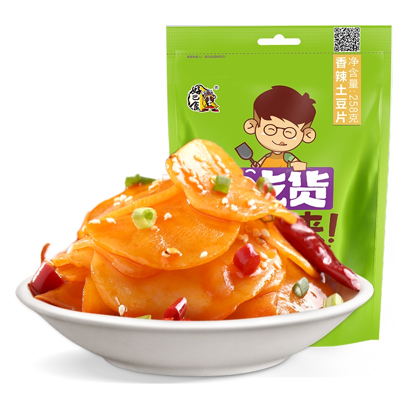 好巴食 香辣味土豆片 258g/袋 四川风味小吃零食