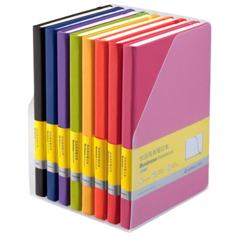 齐心(Comix) A5 122张套装皮面笔记本 C5902T 8个装 配色