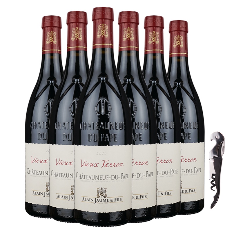 法国原瓶进口 维特古堡干红葡萄酒六瓶整箱装750ml*6+海马刀