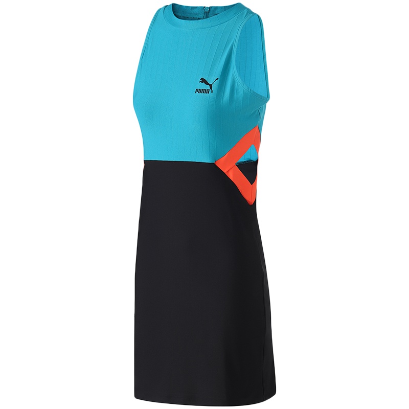PUMA彪马女装运动服休闲服圆领收腰连衣裙579209