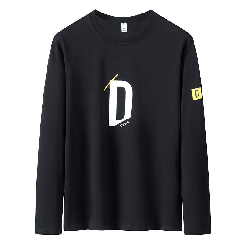 三弦(LA CORDE)长袖t恤男夏季潮薄款体恤纯棉卫衣冰丝秋装上衣服宽松男士打底衫LA-MYY5007