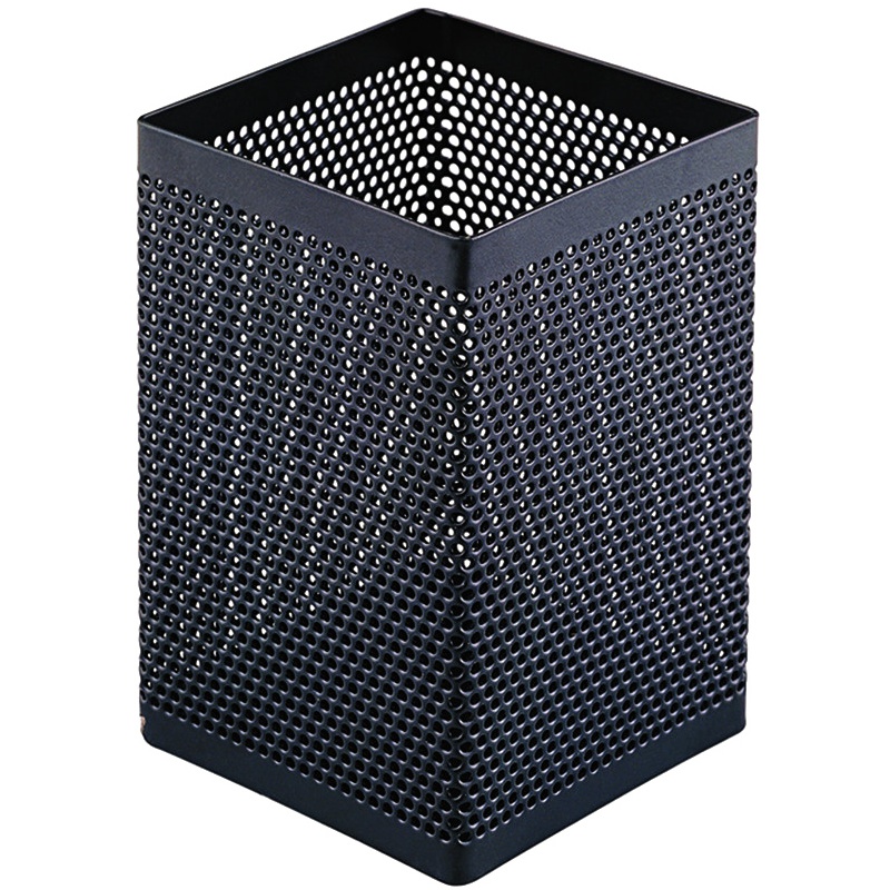 齐心comix B2003 方形笔筒 金属网格笔筒 桌上收纳储物 时尚个性笔筒