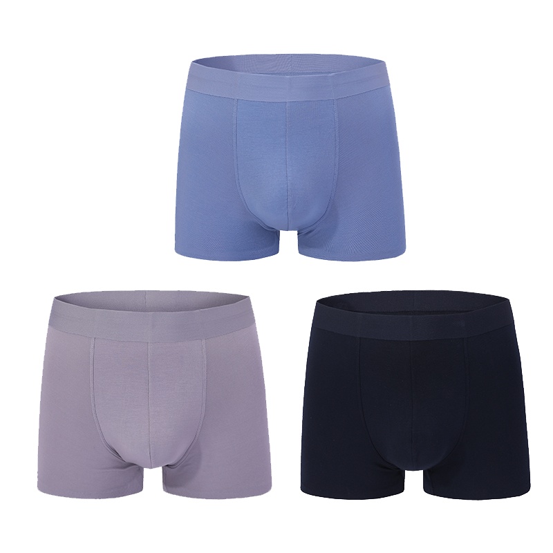 拇指白小T内裤男秋冬莫代尔三色养生内裤男士平角四角裤衩宽松潮