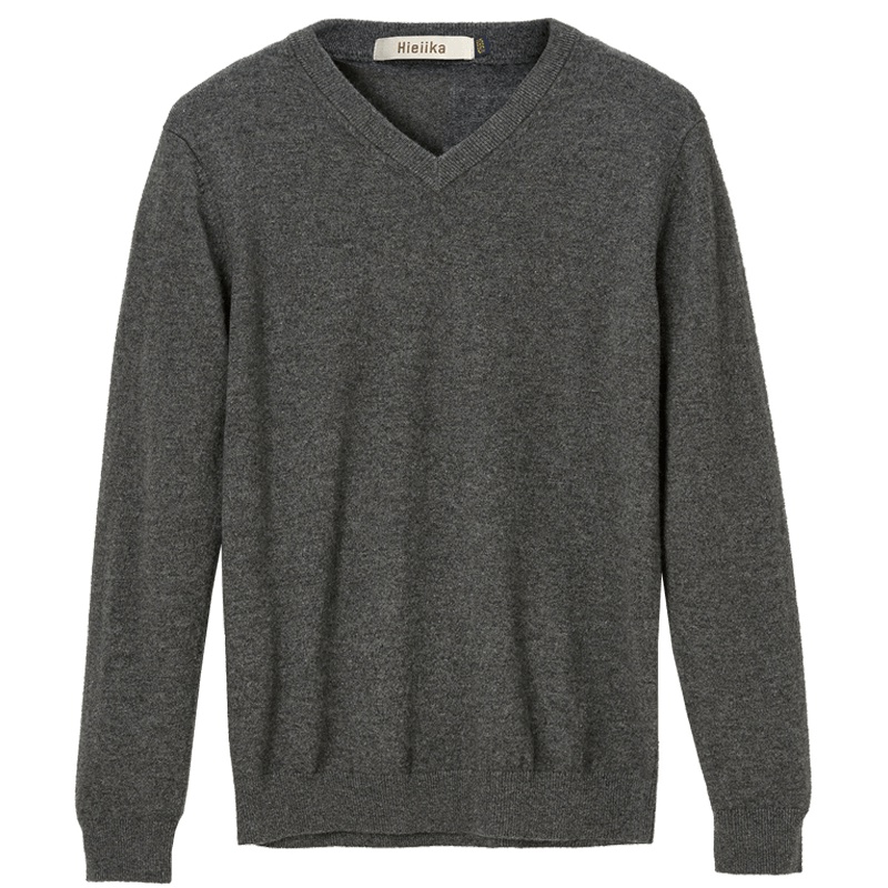 海一家旗舰店2019秋季新品男士V领休闲日常宽松柔软针织毛衣