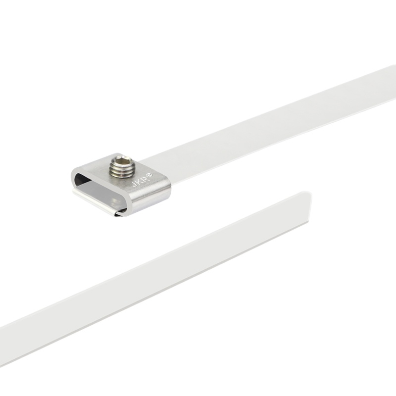 捷凯锐(JKR)定制304不锈钢内六角扎带12*1600 电缆铁栏栅栏扎带 电缆桥架盖板加固扎带