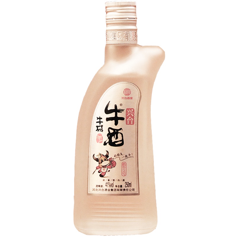 [中华特色]河北供销馆 小兴台酒 41度憨牛250ml单瓶装 浓香型小瓶自饮白酒 河北邢台特产