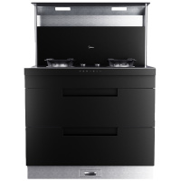美的(Midea)集成灶JJZY-90D11-G侧吸式抽油烟机燃气灶消毒柜套装 厨房环保灶一体灶台液化气集成灶