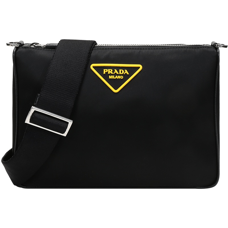 PRADA 普拉达 男士 织物单肩斜挎包带小包 2VH113 074