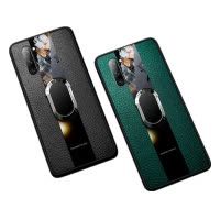 【送钢化膜】高铭宣三星note10手机壳三星note10+保时捷商务指环支架男士星超薄防 note10+【炫黑色】指环款