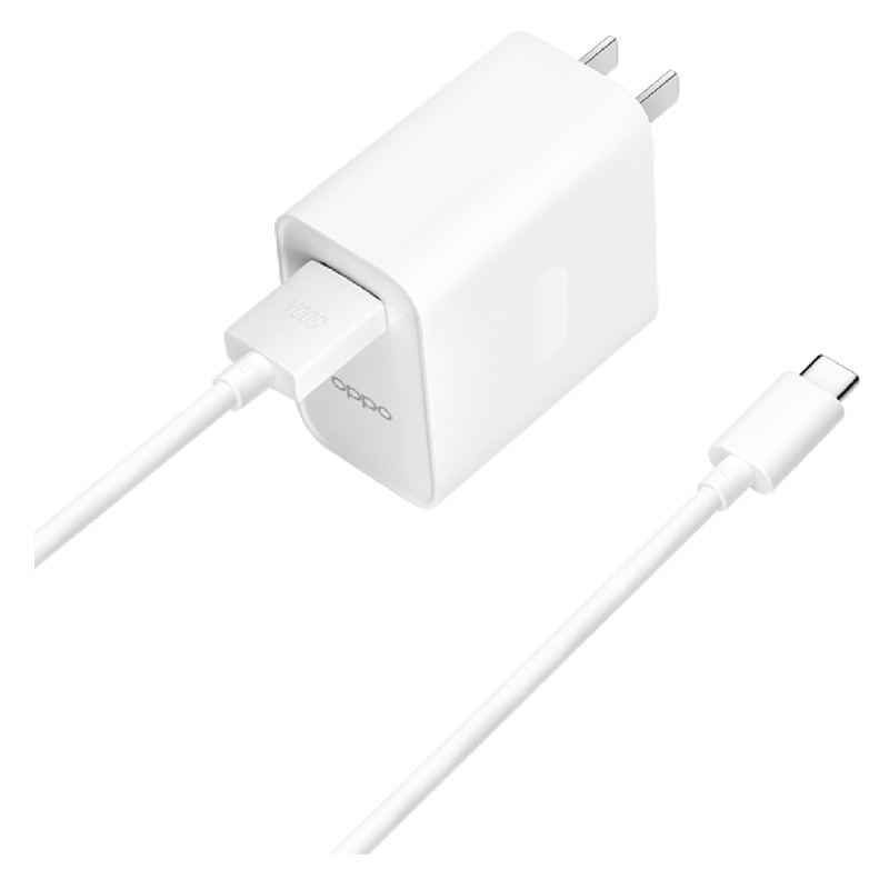 OPPO原装闪充套装 30W闪充 支持VOOC4.0 (内含充电器+Type-c数据线)适用于Reno3/K7