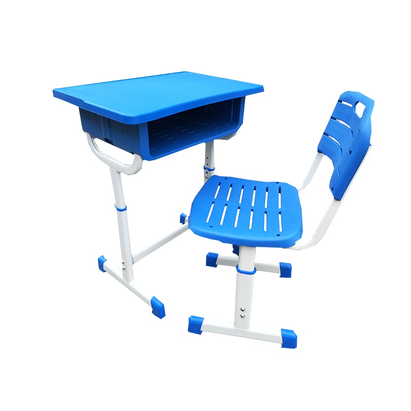 丽澜居型注塑课桌椅LL450单人升降课桌椅