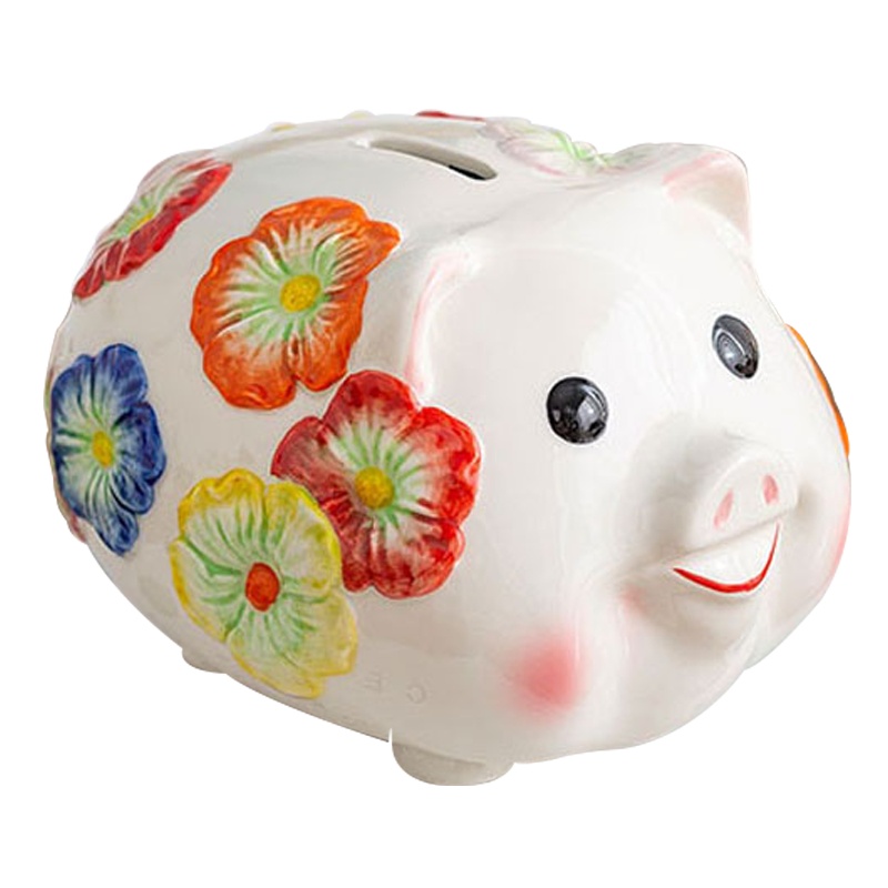 LICHEN 景德镇陶瓷可爱动物摆件储蓄罐存钱罐