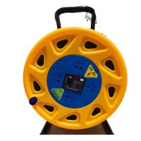 企购优品大号带轮电缆盘+15米防水线4平方