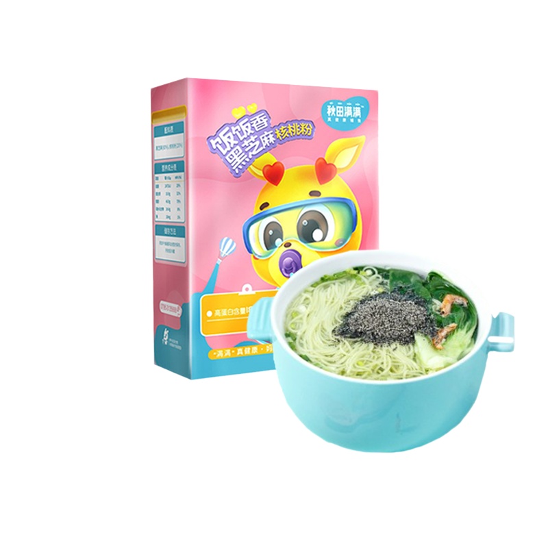 [新包装]秋田满满 黑芝麻核桃粉40g 无添加调味料儿童拌饭料宝宝伴餐粉