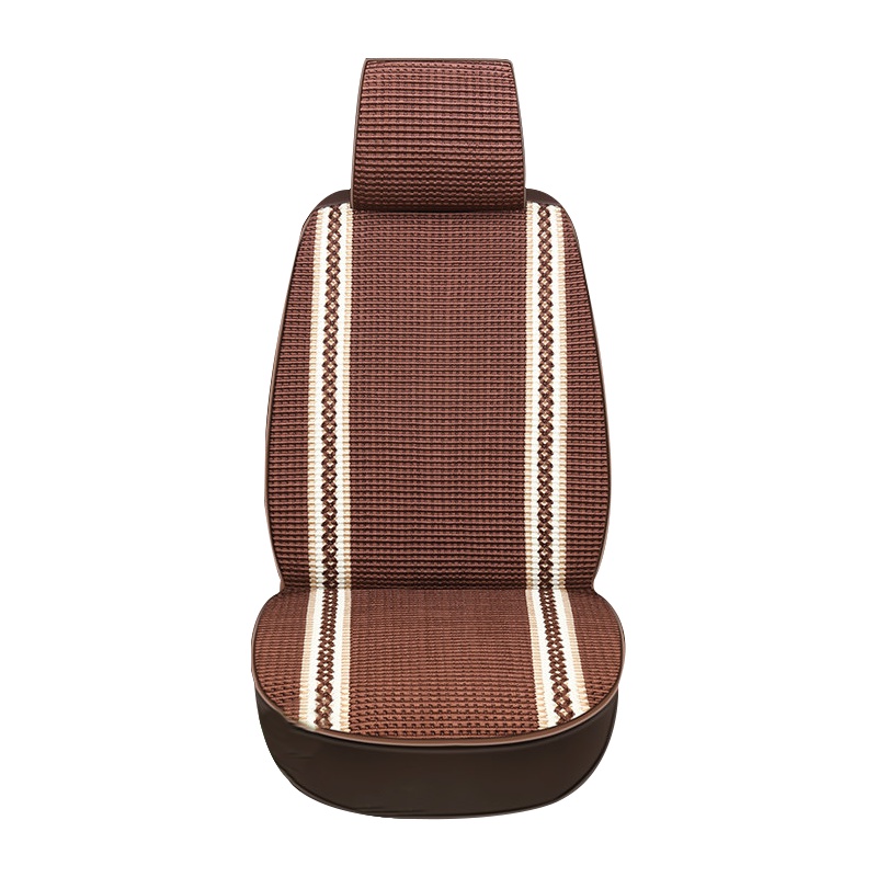 布雷什(BOLISH)五座四季通用汽车坐垫夏季凉垫全包冰丝汽车座垫卡罗拉帝豪速腾座套汽车用品标准款典雅咖