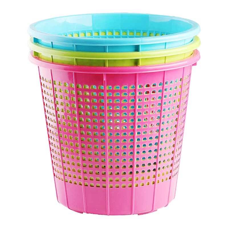 茶花1205塑料纸篓蓝颜色25*25随机