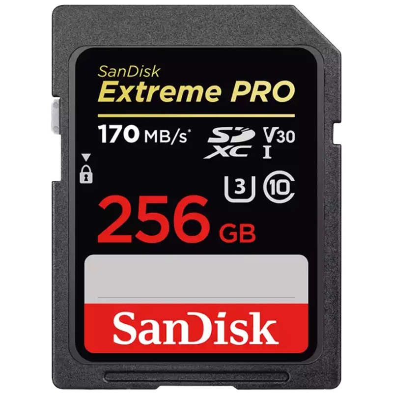 闪迪(Sandisk)256GB 至尊超高速SD卡读 170MB/s写90MB/s相机内存卡