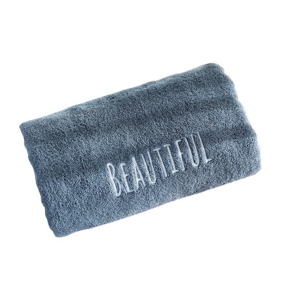 南极人NanJiren 全棉浴巾加大加厚 柔软亲肤 兰灰色