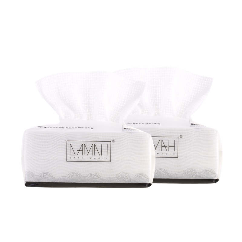 DAMAH/黑魔法 黑魔法洗脸巾一次性 卸妆棉 绵柔巾 洁面巾 毛巾洗脸巾女一次性洁面擦脸卷筒 2包装[约520g]