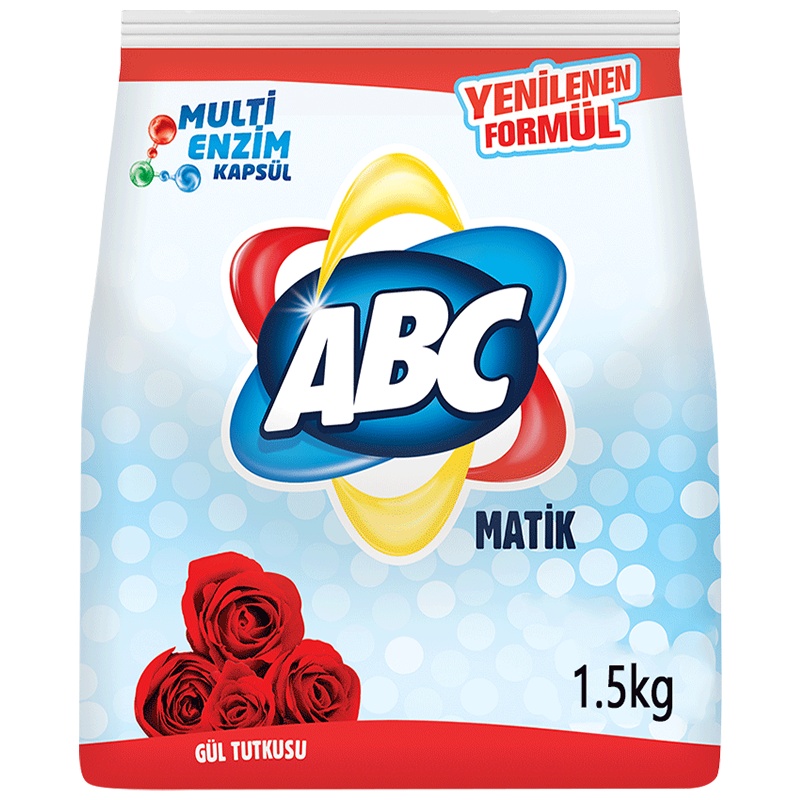 ABC 土耳其原装进口玫瑰皂粉1500g/袋 护色锁色进口天然浓缩洗衣粉皂粉深层洁净柔软护衣