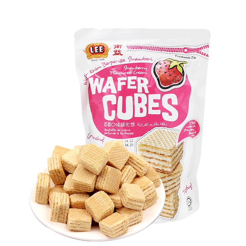 马来西亚南益草莓口味威化饼干200g