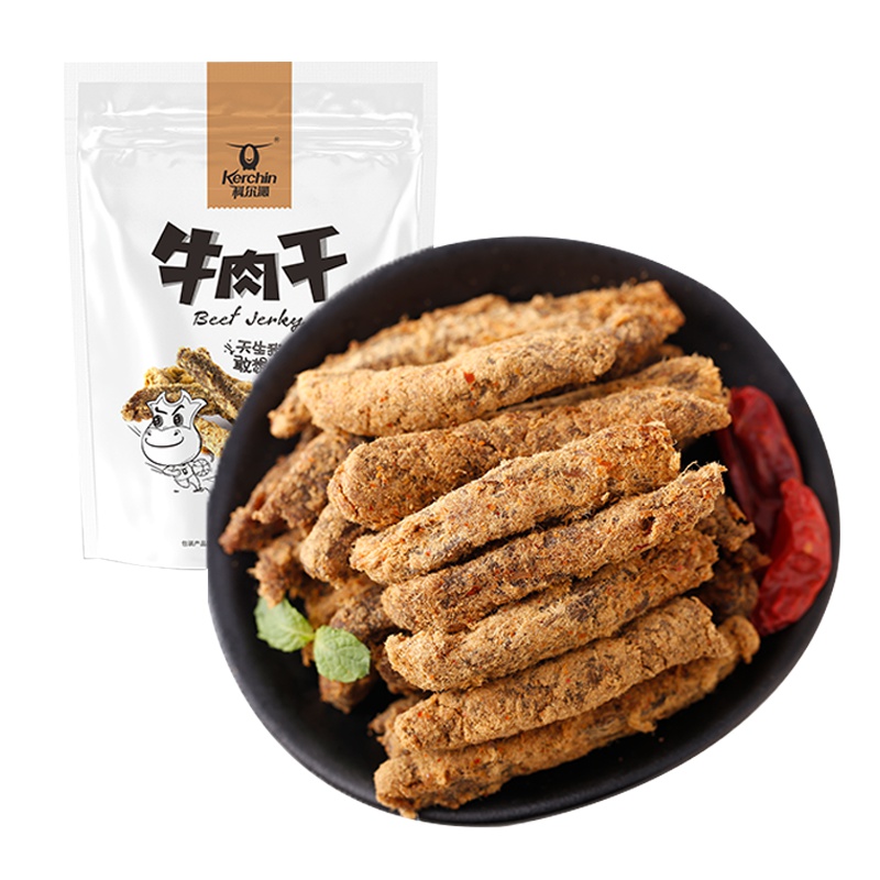 科尔沁 休闲肉脯零食 牛肉干 五香味 45g