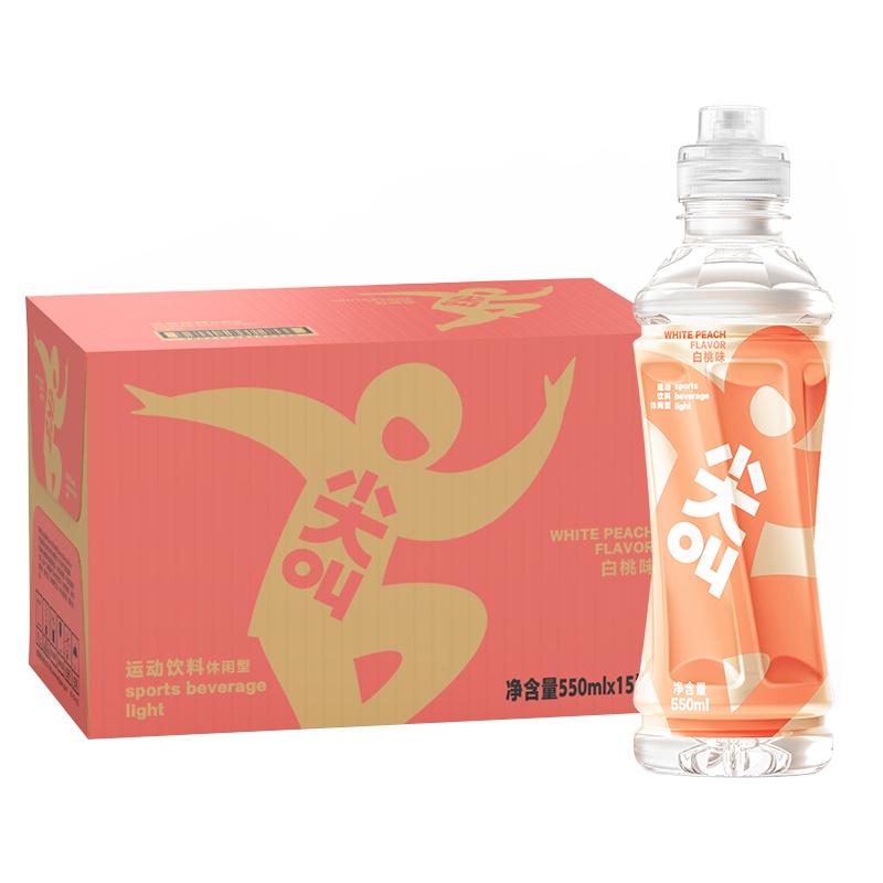 农夫山泉尖叫550ml白桃味运动装1*15瓶整箱