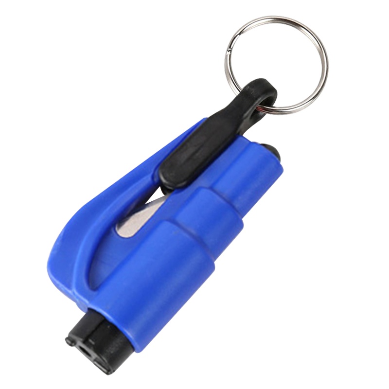 汽车安全锤破窗器逃生锤多功能合金钢头破窗神器车载逃生带割刀经济款安全锤蓝色