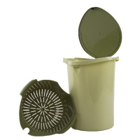 茶花(CHAHUA)茶花塑料加厚茶几桶茶水桶排水桶茶渣桶茶叶带盖接管按键式垃圾桶